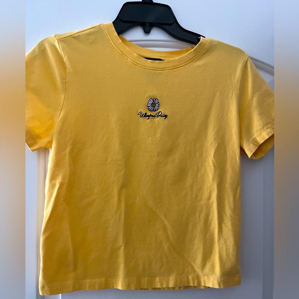 Forever 21 crop top in bright yellow